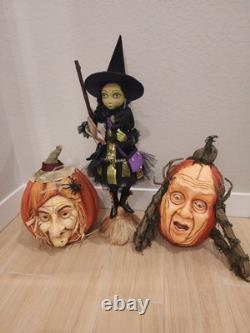 Katherine's Collection Halloween Witch 30 Doll Retired Spell Book Broom