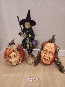 Katherine's Collection Halloween Witch 30 Doll Retired Spell Book Broom