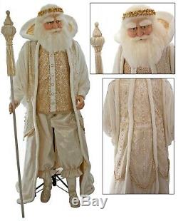 Katherine's Collection Life size White & Gold Santa Doll 11-611023 $2799.99