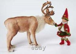 Katherine's Collection Snow Day Caribou with Gnome Girl Collectible 28-028702