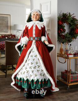 Katherine's Collection Snow Day Mrs Claus Doll Lifesize 28-028714 NEW