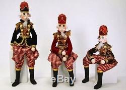 Katherine's Collection THREE 18 Christmas Nutcracker Dolls New In Box