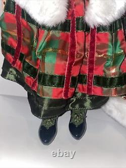 Katherine's Collection Tartan Traditions Mr. & Mrs. Claus Santa 19 NEW