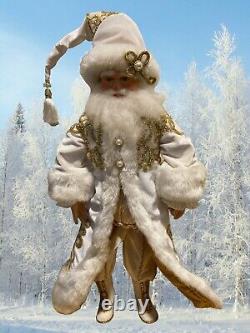 Katherine's Collection Thread Of Gold Santa Doll 18 #28-828256 Retired 2020