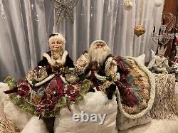 Katherine's Collection/Wayne Kleski Large Mr & Mrs Claus 35 T 44 Wide With Cape