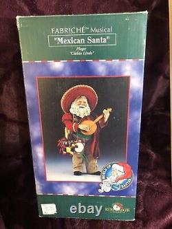 Kurt S. Adler Fabriche' Mexican Musical Santa. Rare Plays Cielito Lindo EUC