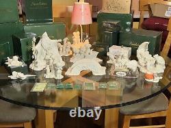 LARGE LOT OF 14 Snowbabies By Dept 56 LARGE & SMALL + BOXES DISPLAY LAMP, RETIRED