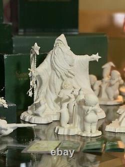 LARGE LOT OF 14 Snowbabies By Dept 56 LARGE & SMALL + BOXES DISPLAY LAMP, RETIRED