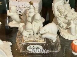 LARGE LOT OF 14 Snowbabies By Dept 56 LARGE & SMALL + BOXES DISPLAY LAMP, RETIRED