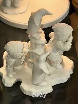 LARGE LOT OF 14 Snowbabies By Dept 56 LARGE & SMALL + BOXES DISPLAY LAMP, RETIRED