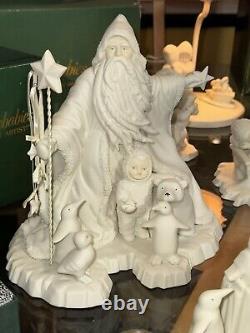 LARGE LOT OF 14 Snowbabies By Dept 56 LARGE & SMALL + BOXES DISPLAY LAMP, RETIRED