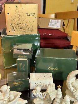 LARGE LOT OF 14 Snowbabies By Dept 56 LARGE & SMALL + BOXES DISPLAY LAMP, RETIRED