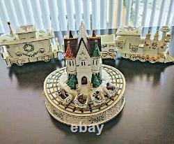 LENOX MUSICAL ROLLER COASTER With 3PC TRAIN SET COOKIE JAR CABOOSE