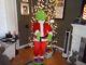 Lifesize Animated Singing Gemmy Santa Grinch 5 Ft. Tall With Adapter Microphone