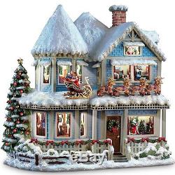 Lights & Sounds Twas The Night Before Christmas Thomas Kinkade House New