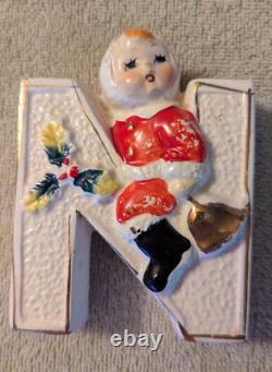 LIPPER & MANN Ceramic Kids NOEL Letter Candleholders Make an Offer