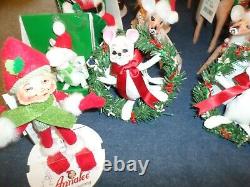 LOT 18 NEW Annalee Reindeer, Mice, Elves, Santa and Mrs. Claus