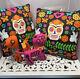Lot Of Dia De Muertos Day Of The Dead 4 Pc Canvas Luis Fitch New Tags Ships Free