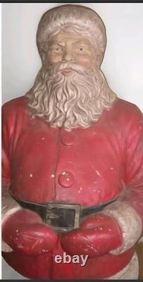 Large 1950's Macy's Foam Santa Claus Display 59 Tall Super Rare