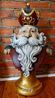 Large Bust Of Saint Nicholas Wearing A Crown 26 Inches Tall