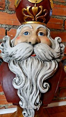 Large Bust Of Saint Nicholas Wearing A Crown 26 Inches Tall