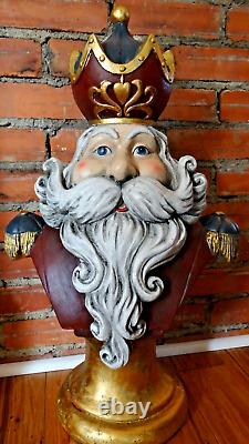 Large Bust Of Saint Nicholas Wearing A Crown 26 Inches Tall