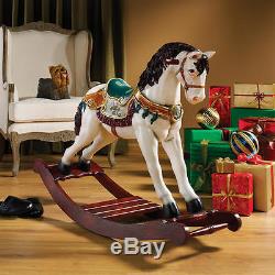 Large Display Victorian Style Fantasy Carousel Rocking Horse Festive Statue