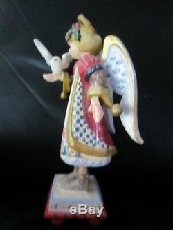 Large Rare 14 Tall House of Hatten Christmas Angel Tabletop Figurine Dove Bird