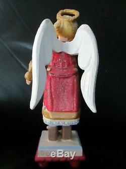 Large Rare 14 Tall House of Hatten Christmas Angel Tabletop Figurine Dove Bird