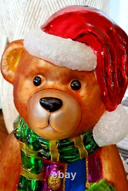 Large Thomas Pacconi Christmas Santa Bear Figurine 17 Tall SN 023143008078