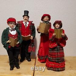 Large Victorian Style Christmas Carolers Figurines set Of 4