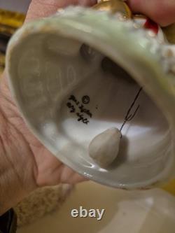 Lefton Vintage Christmas Angel Caroler Bell with Spaghetti Trim Complete Set of 3
