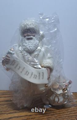 Lenox African American Santa With Xmas List