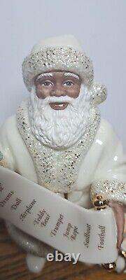 Lenox African American Santa With Xmas List