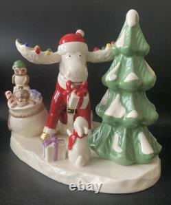 Lenox Marcel Moose Christmas Party Bear Rabbit Owl Tree Figurine Limited Edition