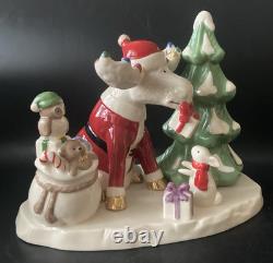 Lenox Marcel Moose Christmas Party Bear Rabbit Owl Tree Figurine Limited Edition