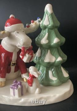 Lenox Marcel Moose Christmas Party Bear Rabbit Owl Tree Figurine Limited Edition