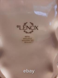 Lenox Santa With Sleigh & Reindeer Christmas Figurine 12.5 L Porcelain Gold