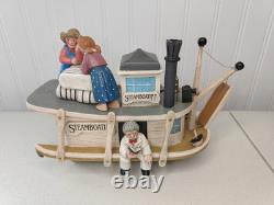 Leo Smith Folk Art Mark Twain Figurine Delta Queen Steamboatin Steamboat 128/500