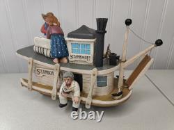 Leo Smith Folk Art Mark Twain Figurine Delta Queen Steamboatin Steamboat 128/500