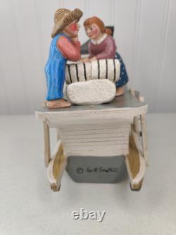 Leo Smith Folk Art Mark Twain Figurine Delta Queen Steamboatin Steamboat 128/500