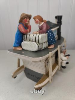 Leo Smith Folk Art Mark Twain Figurine Delta Queen Steamboatin Steamboat 128/500