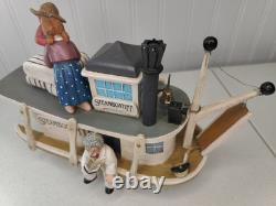 Leo Smith Folk Art Mark Twain Figurine Delta Queen Steamboatin Steamboat 128/500