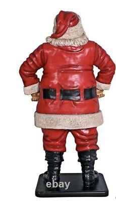 Life-Size 50in Tall Realistic St Nick Santa Claus Statue Christmas Decorations