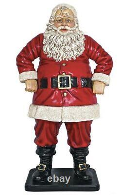 Life-Size 50in Tall Realistic St Nick Santa Claus Statue Christmas Decorations