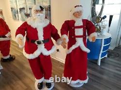 Life Size Santa & Mrs Claus 5 Foot Animated Singing Claus Christmas