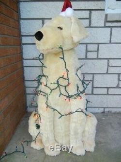 Lifesize Animated Christmas Dog Entangled In Lights Talks Sings Moves