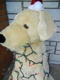 Lifesize Animated Christmas Dog Entangled In Lights Talks Sings Moves