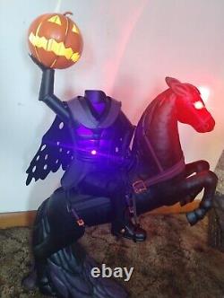 Lighted Metal Headless Horseman 24 Red Shed Sleepy Hollow HARD TO FIND NEW