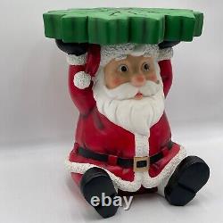 Lighted Santa Christmas Decor Side Table Holiday Gift Battery Operated 18